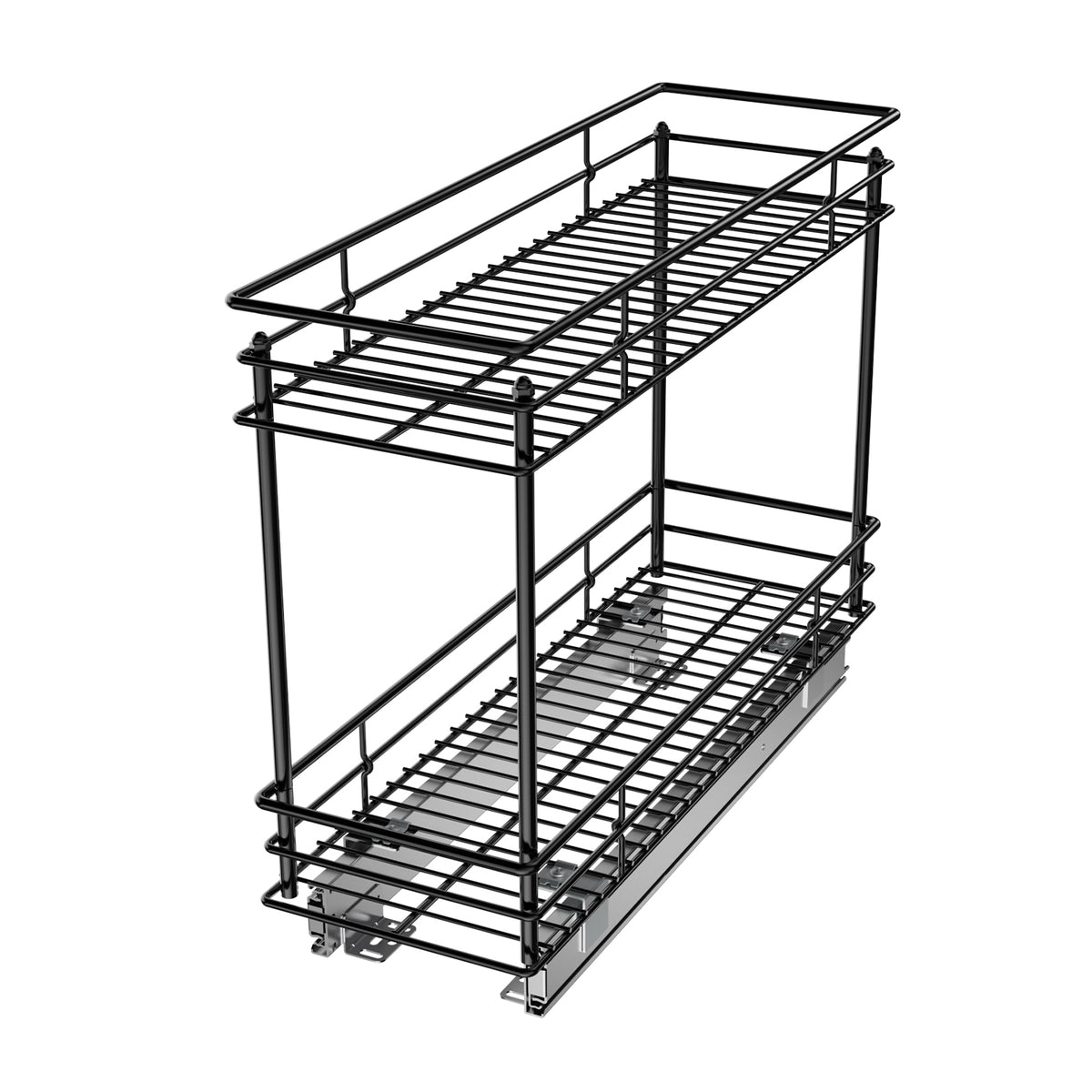 2 Tier Pull Down Shelf Aluminum Shelving System for Upper Cabinet with Adjustable Width and 20kg 2 Tier Pull Down Shelf Aluminum Shelving System for Upper Cabinet with Adjustable Width and 20kg