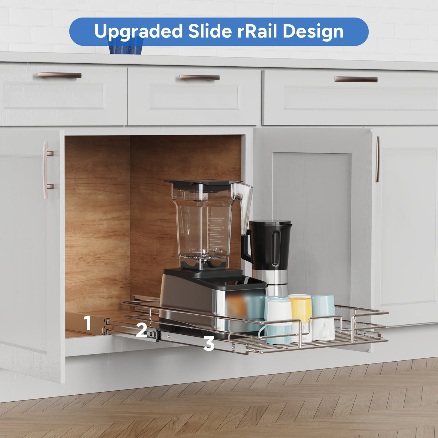 1-Tier Pull-Out Cabinet Organizer RB2