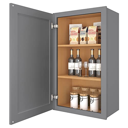 Wall Cabinets Multifunctional Wooden Storage Cabinets Shaker Grey