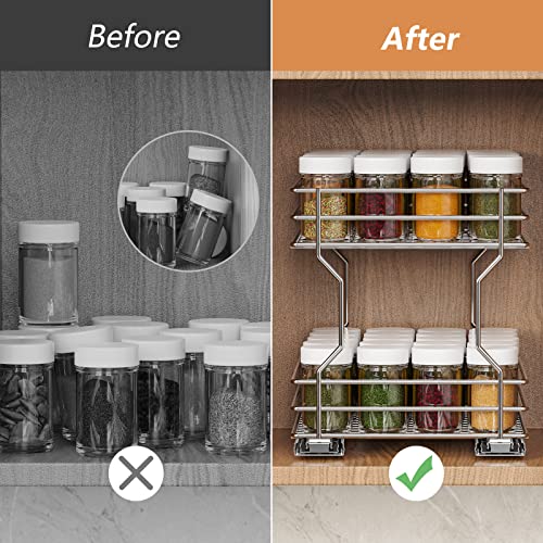 Pull Out Spice Rack Organizer For Cabinet Homeibro   517e 5YF9uL 